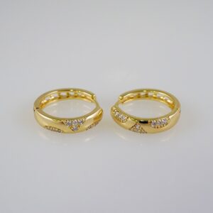 Women Earrings/ Aretes Dama/ Zircon Stone/ 14k Real Color// E882