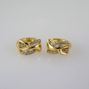 Women Earrings/ Aretes Dama/ Zircon Stone/ 14k Real Color// E891