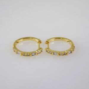 Women Earrings/ Aretes Dama/ Zircon Stone/ 14k Real Color// E893
