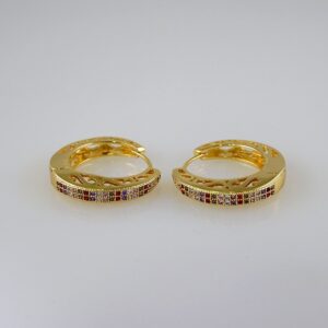 Women Earrings/ Aretes Dama/ Zircon Stone/ 14k Real Color// E895