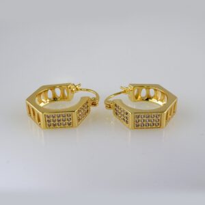 Women Earrings/ Aretes Dama/ Zircon Stone/ 14k Real Color// E905