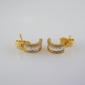 Women Earrings/ Aretes Dama/ Zircon Stone/ 14k Real Color// E907