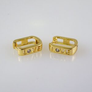 Women Earrings/ Aretes Dama/ Zircon Stone/ 14k Real Color// E910