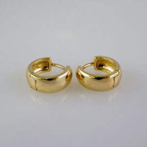 Women Earrings/ Aretes Dama/  Plain/  14k Real Color// E911