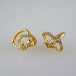 Women Earrings/ Aretes Dama/ Zircon Stone/ 14k Real Color// E915
