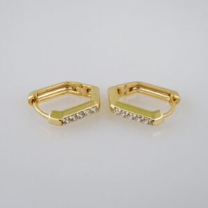 Women Earrings/ Aretes Dama/ Zircon Stone/ 14k Real Color// E921