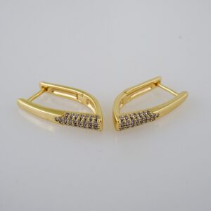Women Earrings/ Aretes Dama/ Zircon Stone/ 14k Real Color// E923