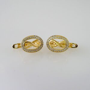 Women Earrings/ Aretes Dama/  Zircon Stone/  14k Real Color// E965