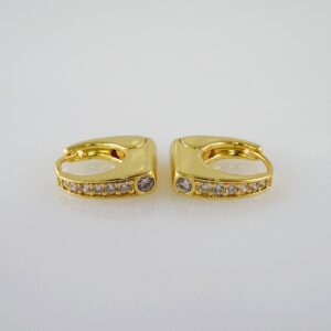 Women Earrings/ Aretes Dama/  Zircon Stone/  14k Real Color// E970