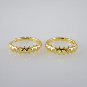 Women Earrings/ Aretes Dama/  Plain/  14k Real Color// E971