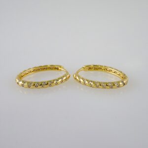 Women Earrings/ Aretes Dama/  Zircon Stone/  14k Real Color// E972