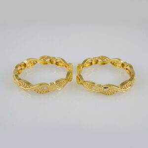 Women Earrings/ Aretes Dama/  Plain/  14k Real Color// E986