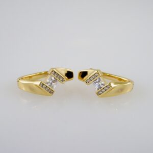 Women Earrings/ Aretes Dama/Zircon Stone/14k Real Color// E996