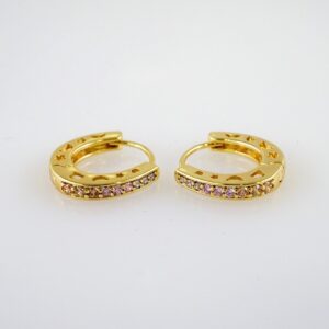 Women Earrings/ Aretes Dama/ Zircon Stone/ 14k Real Color// E997