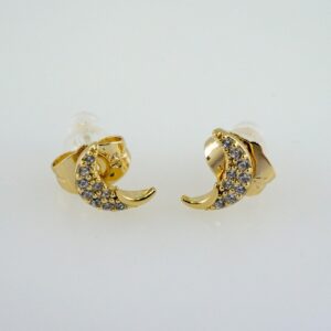 Women Earrings/ Aretes Dama/  Zircon Stone/  14k Real Color// E1042