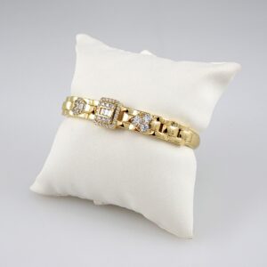 Bangles Woman/ Pulsos Damas/ Zircon Stone/ 14K Real Color// P0126