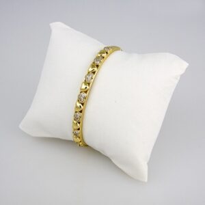 Bangles Woman/ Pulsos Damas/ Zircon Stone/ 14K Real Color// P0132