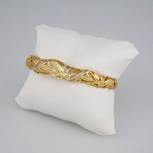Bangles Woman/ Pulsos Dama/  Zircon Stone/  14K Real Color// P166