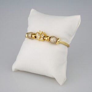 Bangles Woman/ Pulsos Dama/  Zircon Stone/  14K Real Color// P178