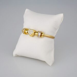 Bangles Woman/ Pulsos Dama/  Zircon Stone/  14K Real Color// P179