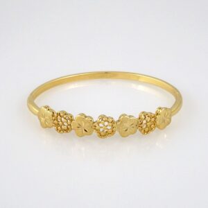 Bangles Woman/ Pulsos Dama/  Plain/  14K Real Color// P202