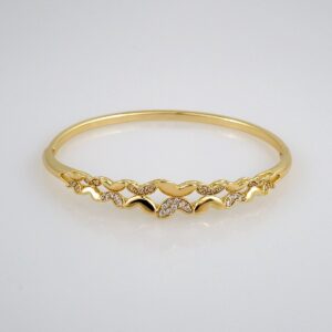 Bangles Woman/ Pulsos Dama/  Zircon Stone/  14K Real Color// P206