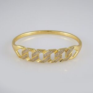 Bangles Woman/ Pulsos Dama/  Zircon Stone/  14K Real Color// P220