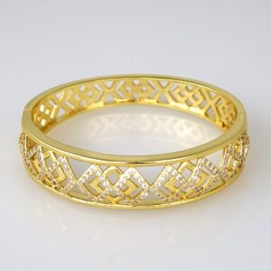 Bangles Women/ Pulsos Dama/  Zircon Stone/  14K Real Color// P236