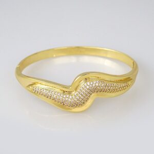 Bangles Women/ Pulsos Dama/  Zircon Stone/  14K Real Color// P237