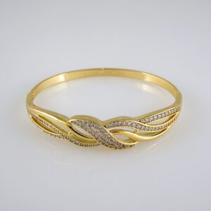 Bangles Women/ Pulsos Dama/  Zircon Stone/  14K Real Color// P240