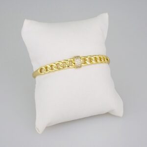 Bangles Women/ Pulsos Dama/ Zircon Stone/ 14K Real Color// P250