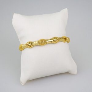 Bangles Women/ Pulsos Dama/ Plain/ 14K Real Color// P253