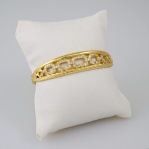 Bangles Women/ Pulsos Dama/ Zircon Stone/ 14K Real Color// P264
