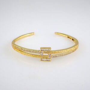 Bangles Women/ Pulsos Dama/ Zircon Stone/ 14K Real Color// P266