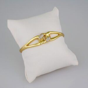 Bangles Women/ Pulsos Dama/ Zircon Stone/ 14K Real Color// P275