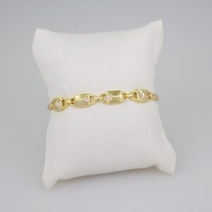 Women Bangles/ Pulsos Dama/  Zircon Stone/  14K Real Color// P278