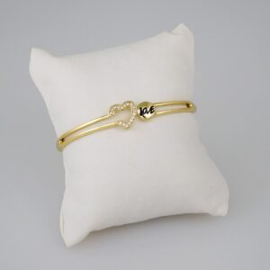 Women Bangles/ Pulsos Dama/  Zircon Stone/  14K Real Color// P290
