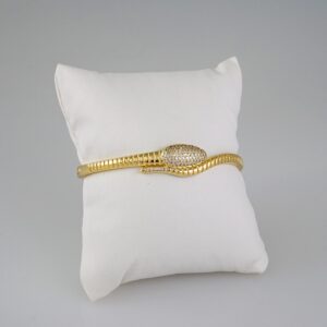 Women Bangles/ Pulsos Dama/  Zircon Stone/  14K Real Color// P316