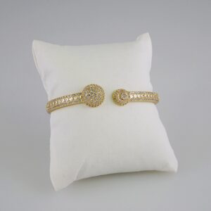 Women Bangles/ Pulsos Dama/ Zircon Stone/ 14K Real Color// P329