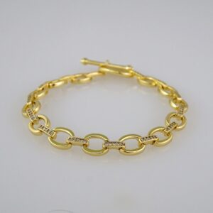 Bracelets Women/ Pulseras Dama/  Zircon Stone/ 14K Real Color// B482