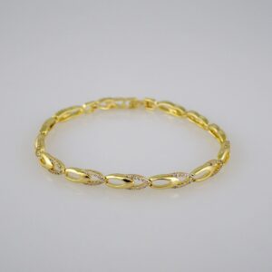 Bracelets Women/ Pulseras Dama/  Zircon Stone/ 14K Real Color// B484