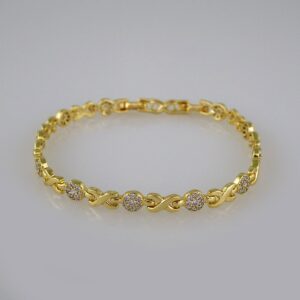 Bracelets Women/ Pulseras Dama/  Zircon Stone/ 14K Real Color// B487