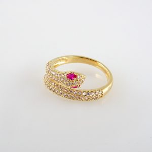 R061 Ring – Anillos – 14K Real Color – Zircon Stone – Ajustable