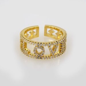 Woman Ring/ Anillos Damas/ 14K Real Color/ Zircon Stone/ Ajustable// R103