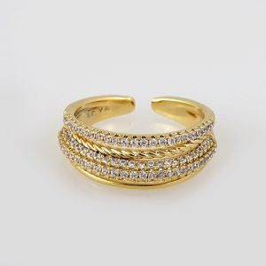 Woman Ring/ Anillos Damas/ 14K Real Color/ Zircon Stone/ Ajustable// R104