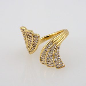 R109 Ring – Anillos Damas – 14K Real Color – Zircon Stone – Ajustable