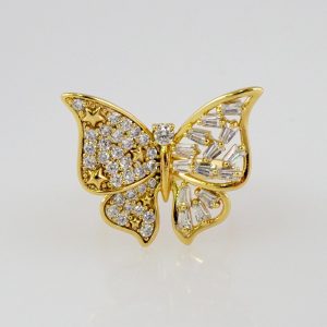 Women Ring/ Anillos Damas/  14K Real Color/  Zircone Stone// R392