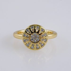 Woman Ring/ Anillos Damas/ 14K Real Color/ Zircon Stone/ Ajustable// R495