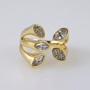 Woman Ring/ Anillos Damas/ 14K Real Color/ Zircon Stone/ Ajustable// R505