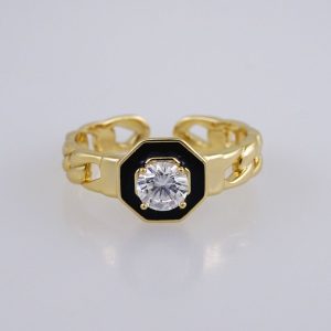 Woman Ring/ Anillos Damas/  14K Real Color/  Zircon Stone/ Ajustable// R509